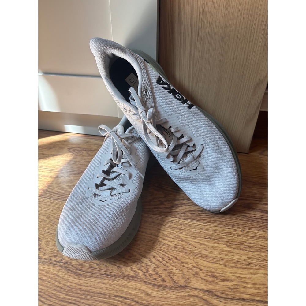 Hoka Solimar Mens Running Shoes Grey Olive Green Size 11 D